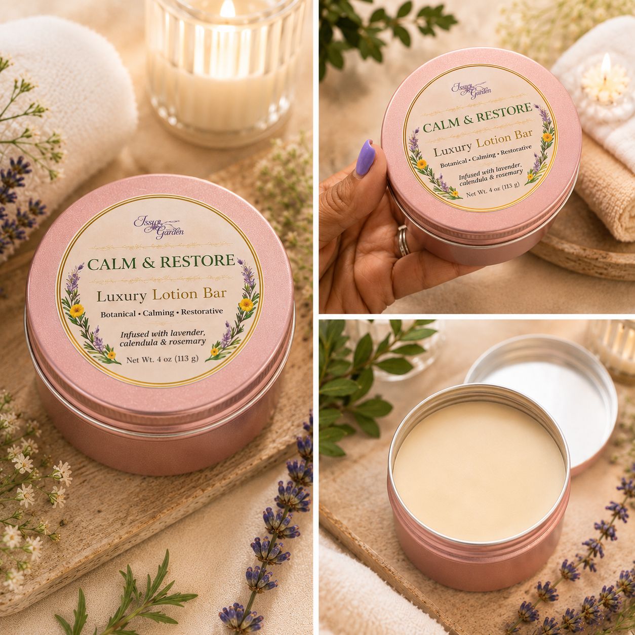 Calm & Restore Luxury Lotion Bar (4 onz)